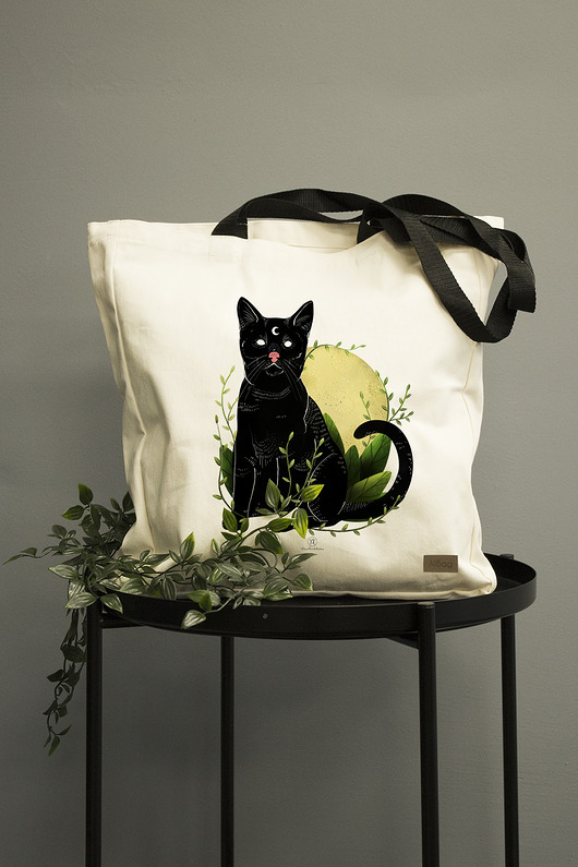 torby na zakupy Torba bawełniana Kot