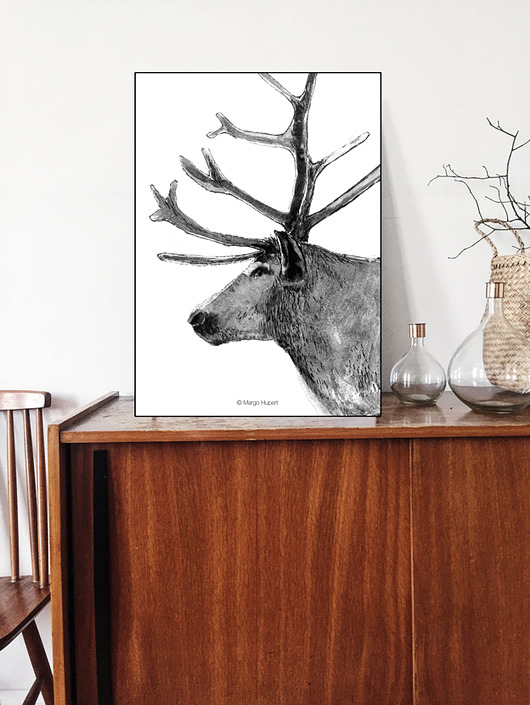 renifer, print 50x70 cm Margo Hupert