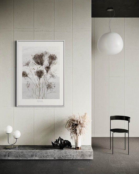 grafiki i ilustracje Plakat Dzika marchew / Fine Art Print
