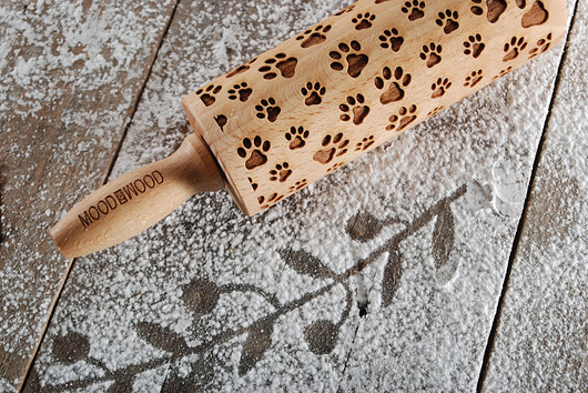 PAWS - MINI wałek grawerowany MOODFORWOOD Studio