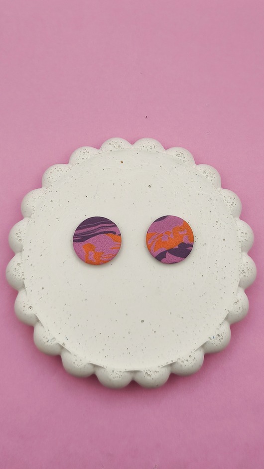 kolczyki z masy plastycznej Kolczyki DOT midi