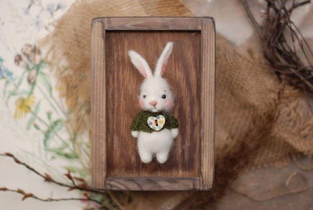 misie i maskotki Biały Króliczek