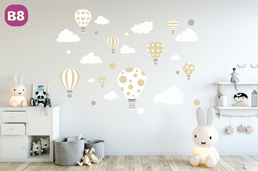 Naklejka ścienna dla dzieci balon balony chmury  madras24