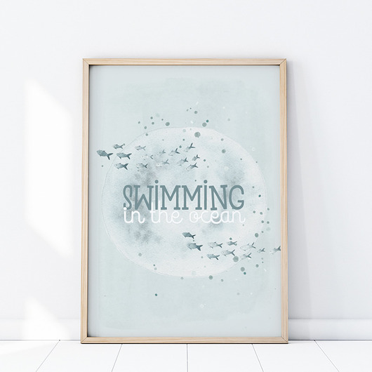 obrazy i plakaty do pokoju dziecięcego Plakat Swimming P376