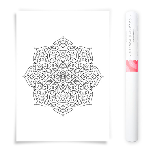 plakaty Plakat do Kolorowania Mandala 50x70cm