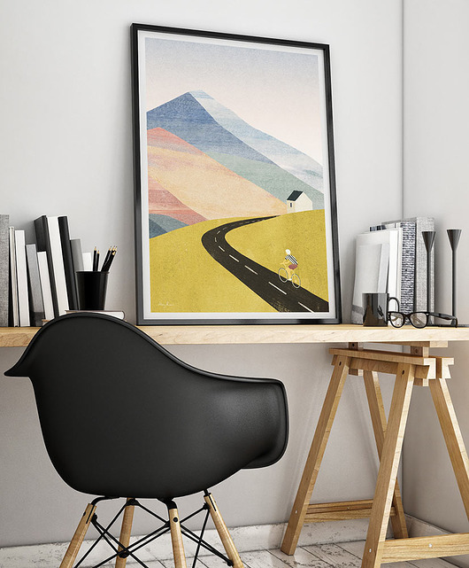 plakaty Rowerzysta na górskim szlaku - plakat 50x70 cm