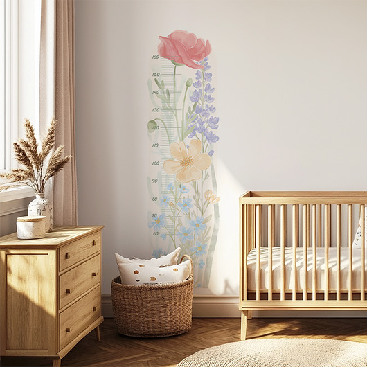 naklejki ścienne do pokoju dziecka MIARKA WIOSENNY OGRÓD - naklejka na ścianę