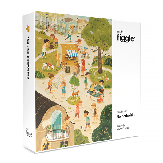 akcesoria różne FIGGLE Puzzle 160 Na podwórku. Ilustracja: Marta Kulesza