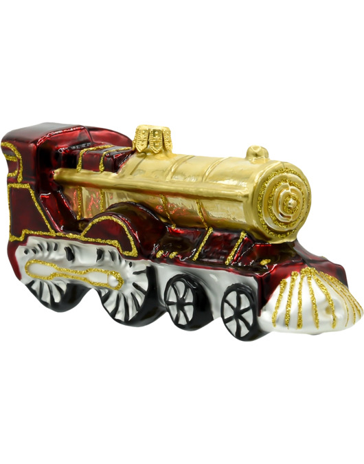 ozdoby choinkowe Bombka choinkowa: Lokomotywa retro: złota