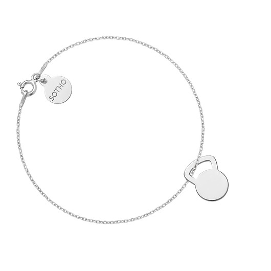 bransoletki srebrne Srebrna bransoletka kettlebell