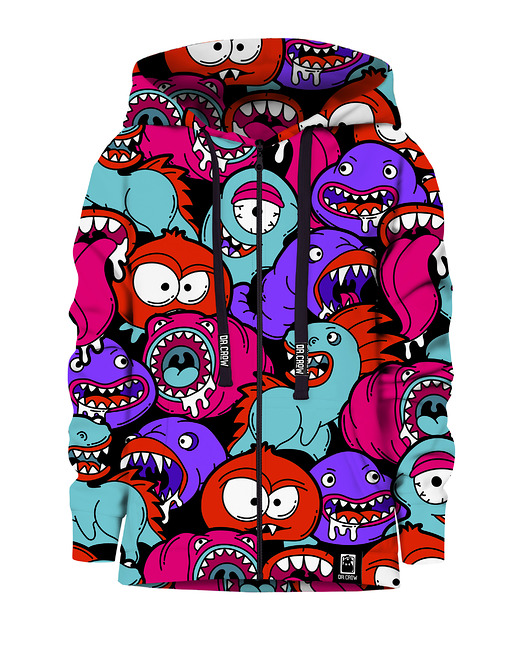 bluzy dla chłopców Bluza Zamek Chłopiec DR.CROW Colorful Monsters