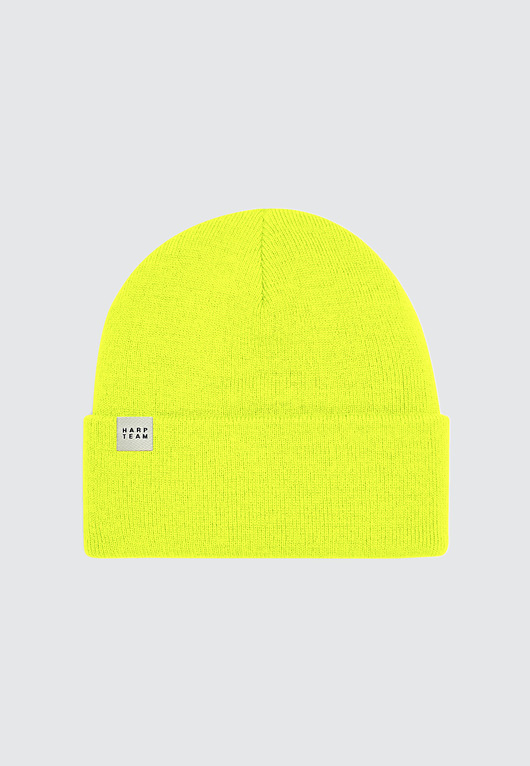czapki damskie Czapka beanie neonowa żółta