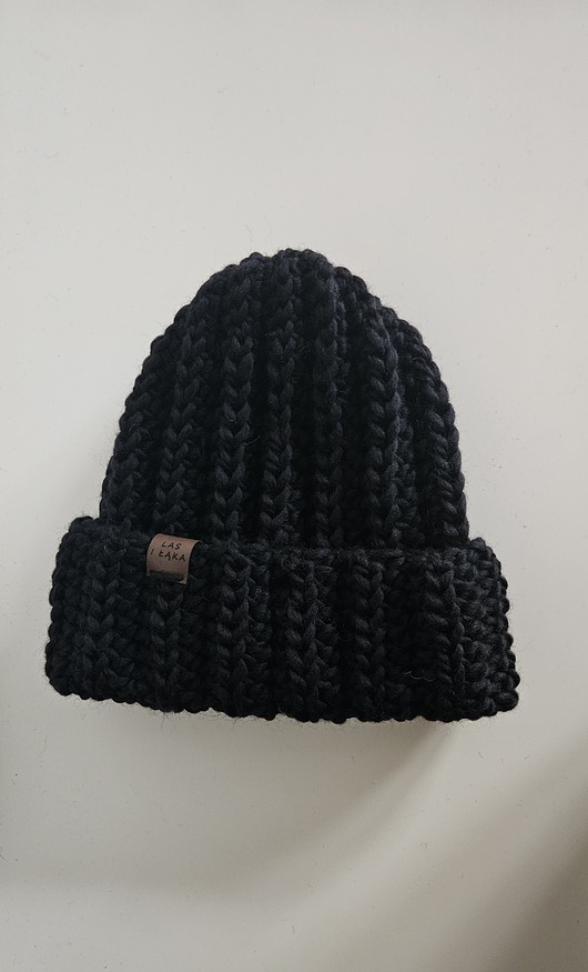 czapki damskie Czapka wełniana czarna