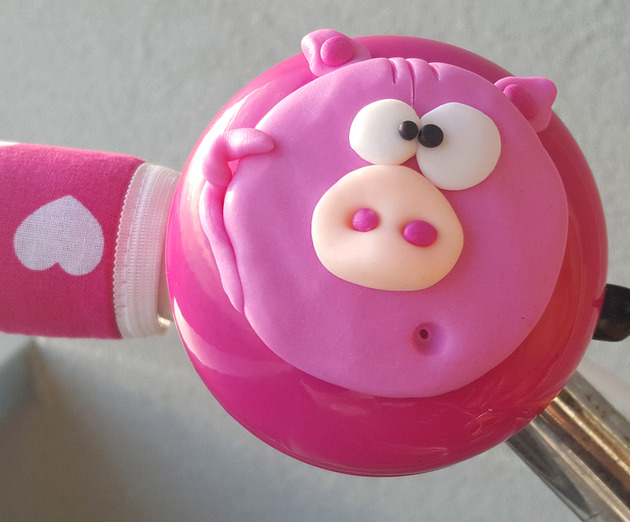 akcesoria do roweru Różowy dzwonek ŚWINKA ŚWINIA