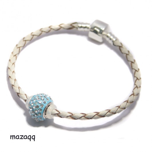 Bransoletka mini biała - 19 cm mazaqq