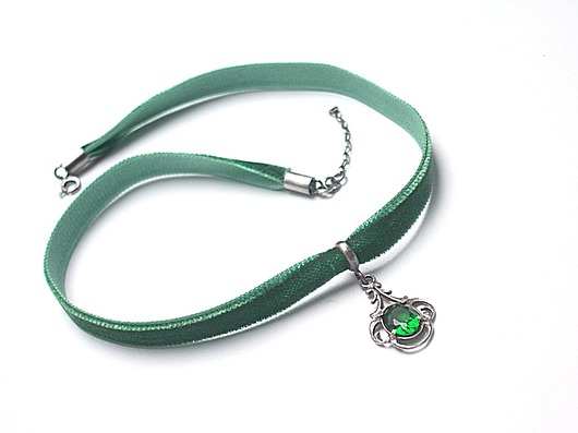 Choker  emerald  - naszyjnik  Katia i krokodyl