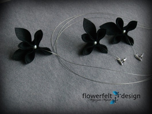 Minimalistyczne z Perłą FlowerFelt Design