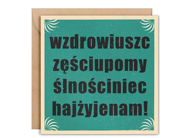 kartki okolicznościowe - wydruki Kartka W zdrowiu szczęściu + koperta