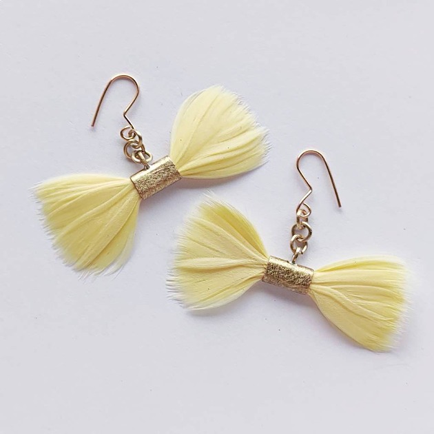 kolczyki z piórami PIÓRKO kolczyki