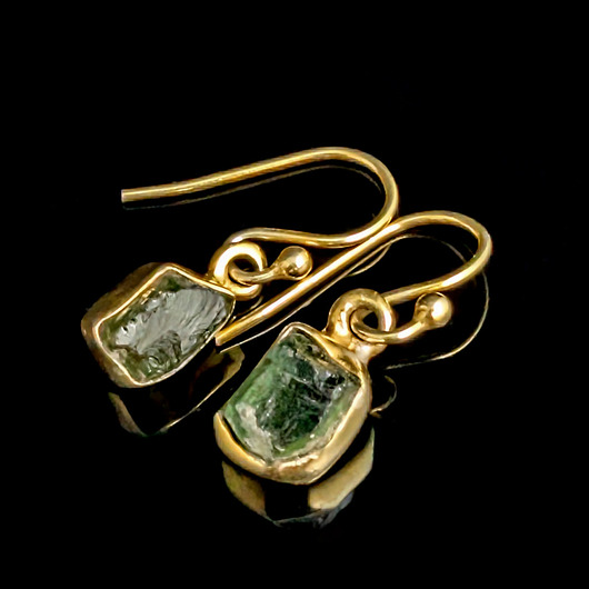 kolczyki pozłacane Kolczyki pozłacane baśniowe apatyty