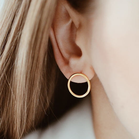 kolczyki złote Kolczyki kółeczka na sztyftach