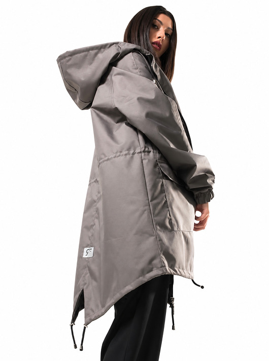 kurtki damskie Kurtka ocieplana/ płaszcz typu parka stone grey
