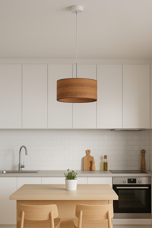 lampy wiszące Minimalistyczna lampa wisząca do kuchni SINTRA ECO z 30 cm abażurem