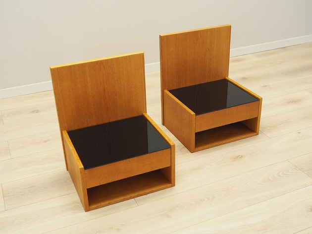 komody i szafki Komplet szafek nocnych wiszących, lata 60, Hans J. Wegner, Getama