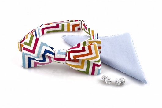 KOMPLET Mucha wiązana CHINCHON poszetka spinki HisOutfit