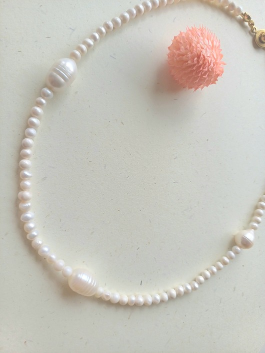 naszyjniki - inne Naszyjnik z pereł naturalnych