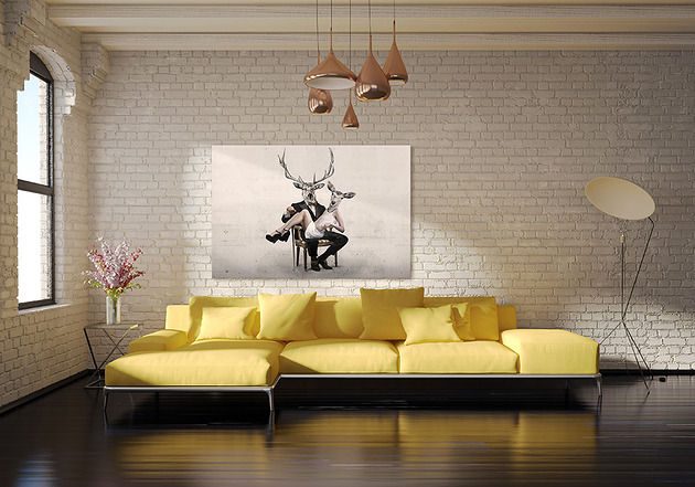 obrazy OBR AZ NA PŁÓTNIE- 100x70cm Jelenie