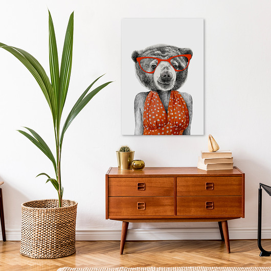 obrazy Obraz na płótnie Pani Misiowa  60x80cm