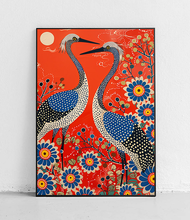 plakaty Plakat Tajemniczy taniec żurawi