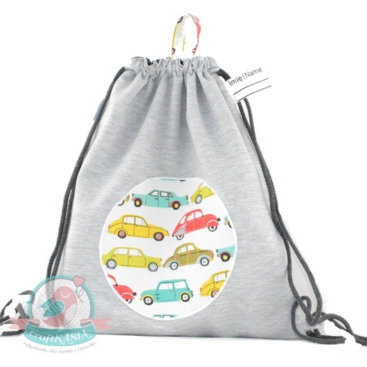 Dresbag- wodoodporny worko-plecak-Auta kolor craftKASIA