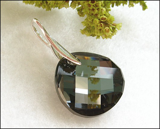LUXURY- kryształ Swarovski Twist Silver Night- Zawieszka Little Dreamer