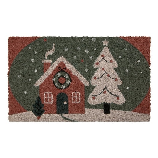 dekoracje świąteczne Wycieraczka wejściowa, kokosowa, świąteczna 45x75 cm