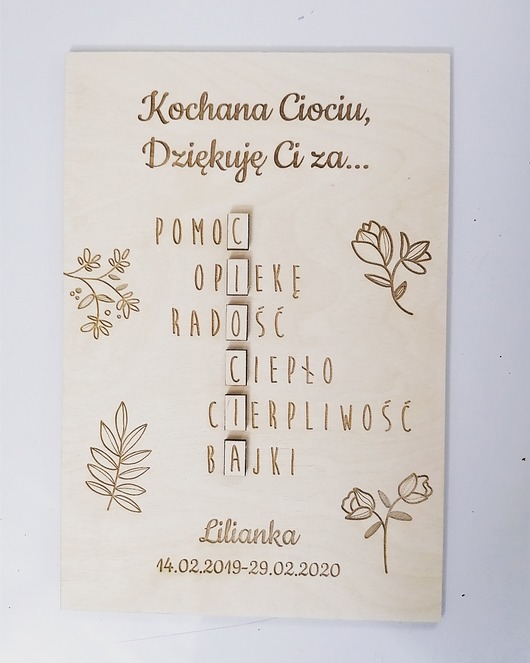 kartki okolicznościowe - wydruki Podziękowanie dla wyjątkowej osoby