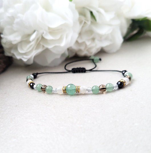 bransoletki z kamieni naturalnych RAK- Bransoletka zodiakalna regulowana