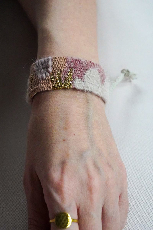 bransoletki na sznurku Bransoletka boho tkana na krośnie wiązana
