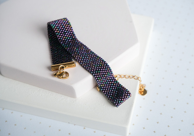 bransoletki ze szkła Bransoletka Świąteczna Iskierka