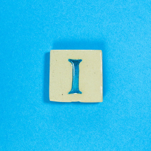 magnesy Ceramiczny magnes, niebieska literka I