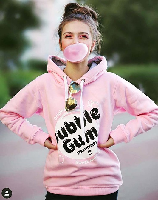 Różowa Bluza dziecięca Bubblegum ŁAP NAS