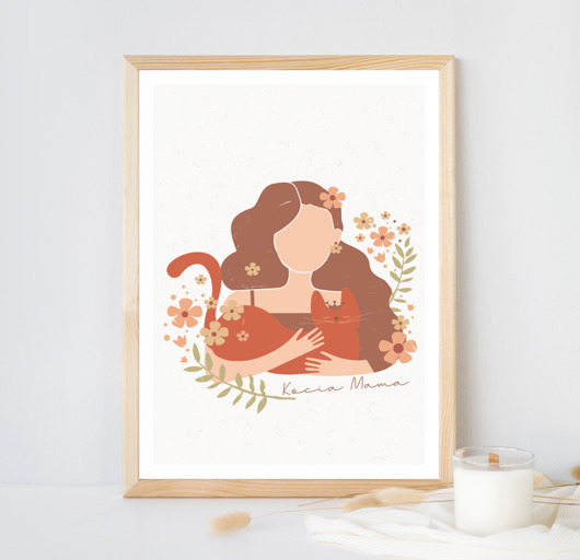 grafiki i ilustracje Plakat - Kocia Mama