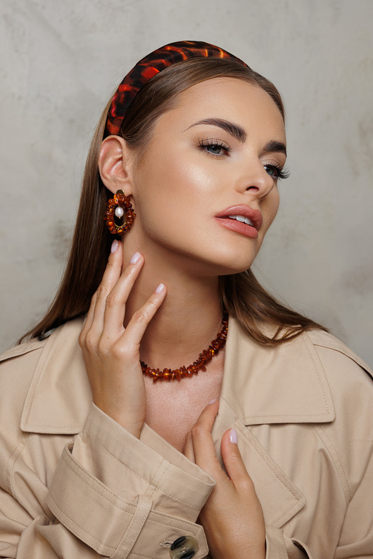 kolczyki - inne Kolczyki Amber Pearls