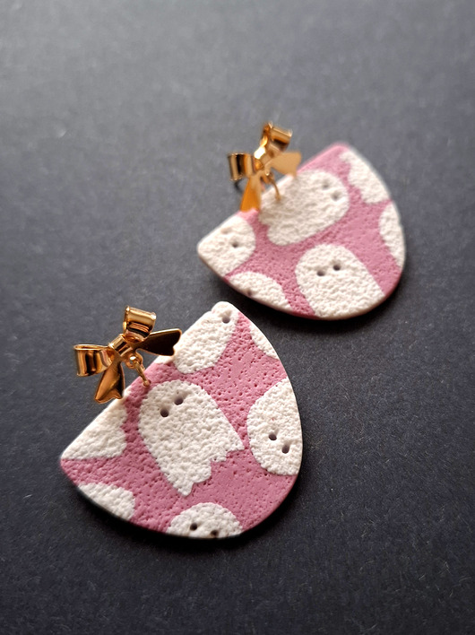 kolczyki z masy plastycznej Kolczyki sweet boo no2