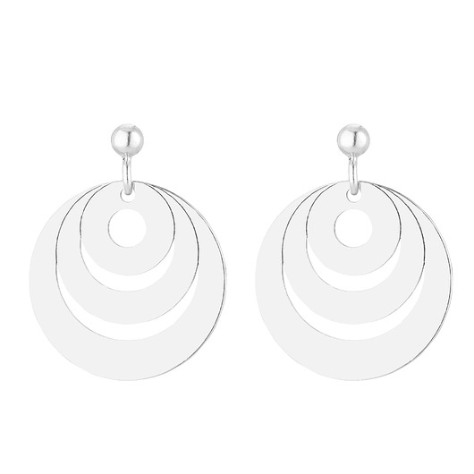 kolczyki srebrne Srebrne kolczyki potrójne koła