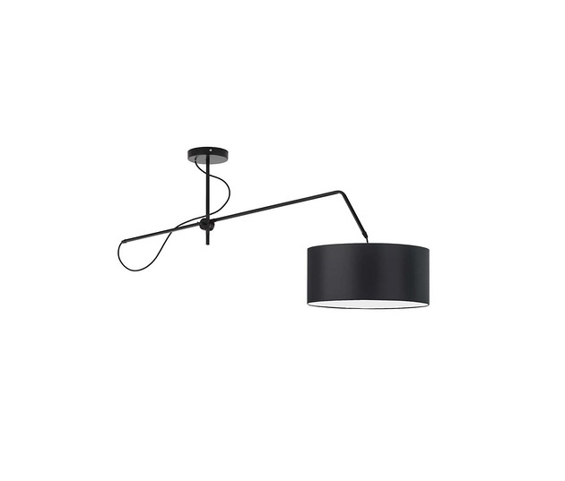 lampy wiszące Lampa wisząca na wysięgniku RIO w kolorze czarnym