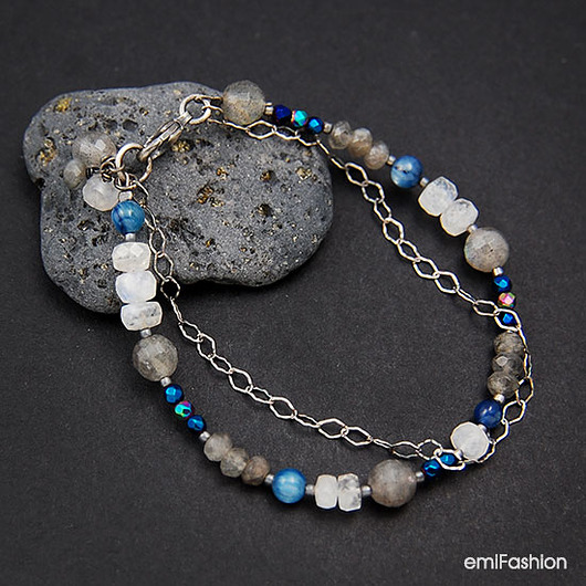 Labradoryt, Kamień księżycowy, Kyanit, Hematyt MAREMI Jewelry
