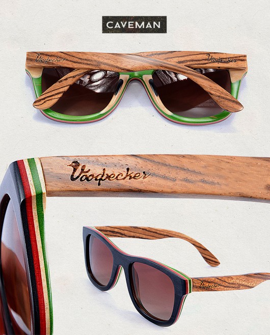 Drewniane okulary Voodpecker / CAVEMAN / Skate voodpecker