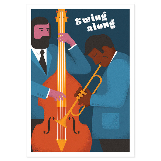 plakaty Plakat, muzyk, muzycy, swing, blues, muzyka.